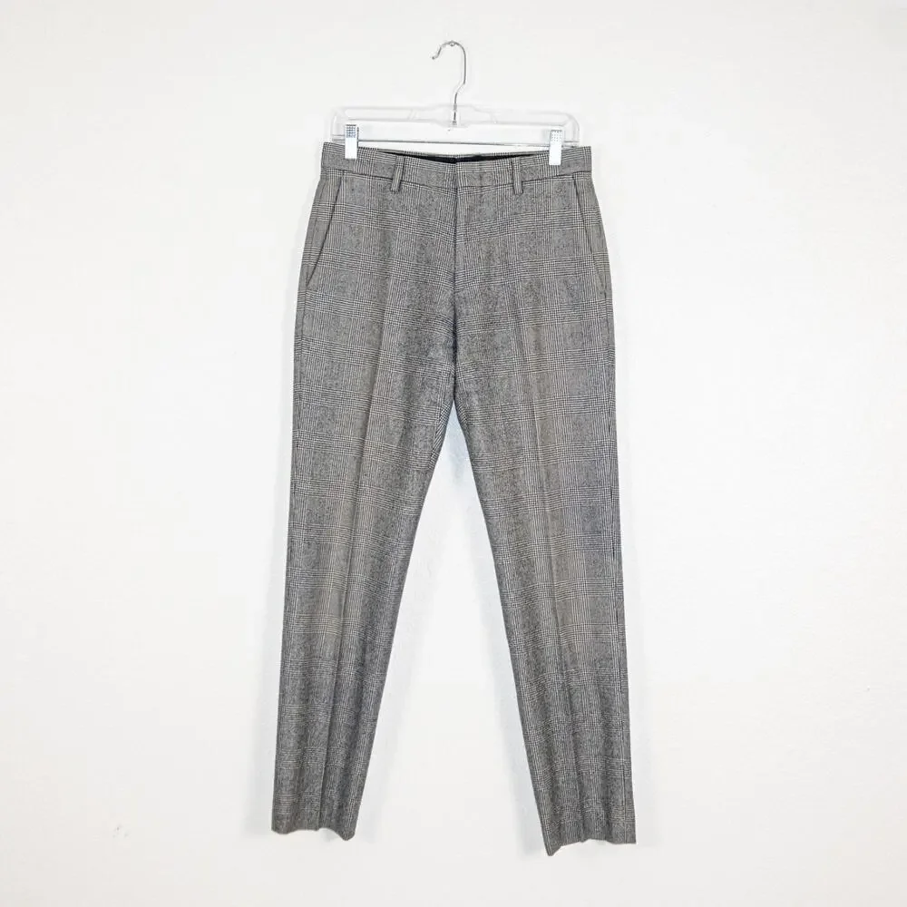 J.Crew Ludlow Slim Houndstooth Tweed Pant Wool Vitale Barberis Cononico 29